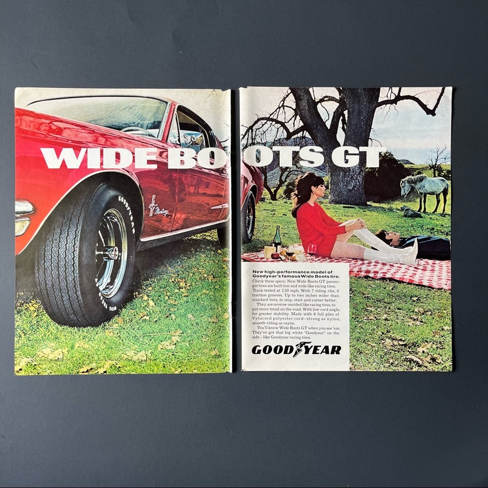 Original Vintage Print Ad 1968 GOOD YEAR TIRES 8.5x11